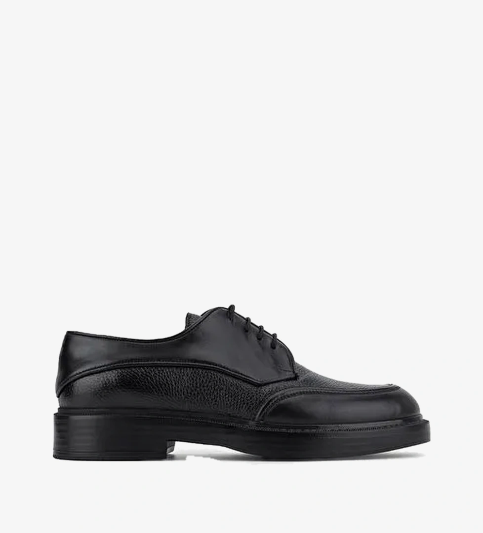 Tamer Tanca Erkek Hakiki Deri Siyah Casual Ayakkabı