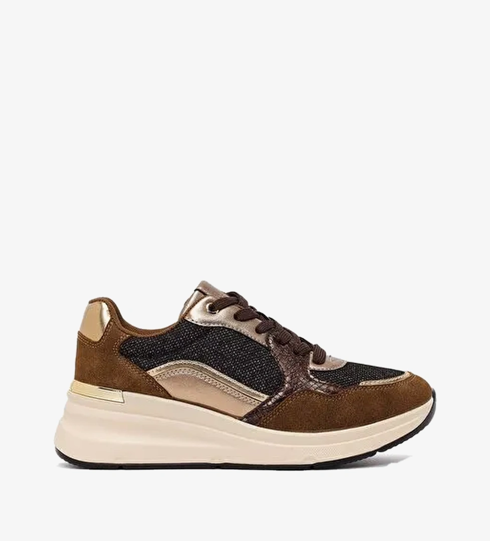 Kadın Kahverengi Kalın Tabanlı Sneaker 26PFE457814