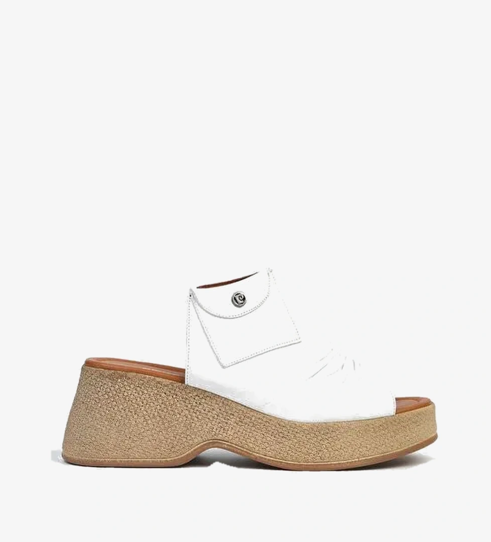 Pierre Cardin® | PC-7211- 3807 Beyaz-Kadın Topuklu Terlik