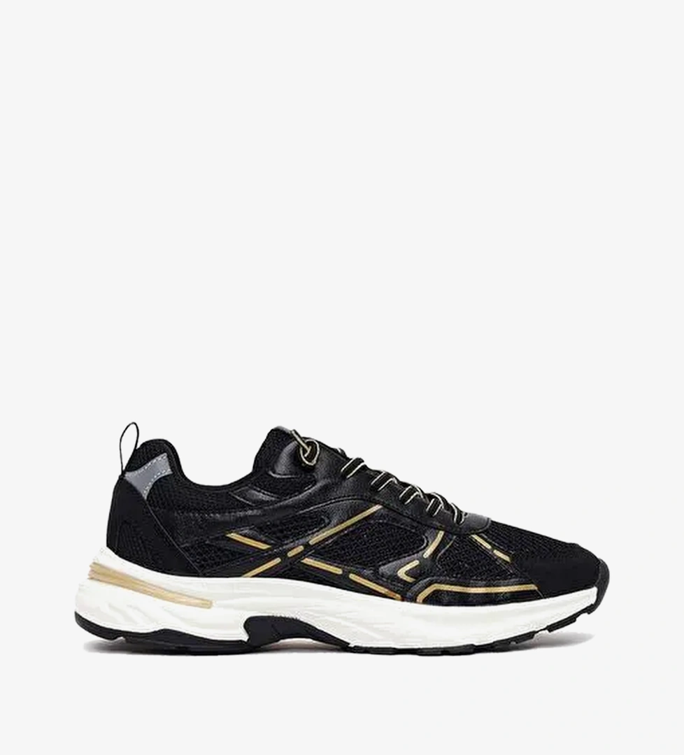 Kadın Siyah Bağcıklı Kalın Tabanlı Sneaker 26PFE457314
