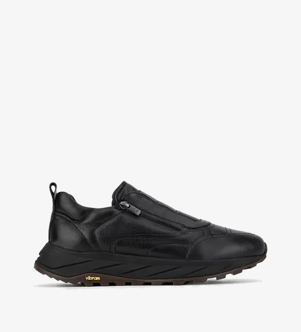 Valmenti Erkek Hakiki Deri Siyah Sneakers & Spor Ayakkabı