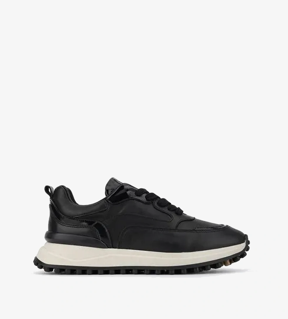 Tamer Tanca Kadın Hakiki Deri Siyah Rugan Sneakers & Spor Ayakkabı