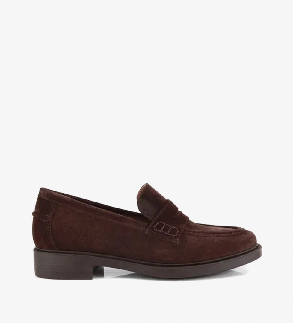 Kadın Süet Deri Kahverengi Yumuşak Dokulu Klasik Makosen Loafer 01AYH337480A480
