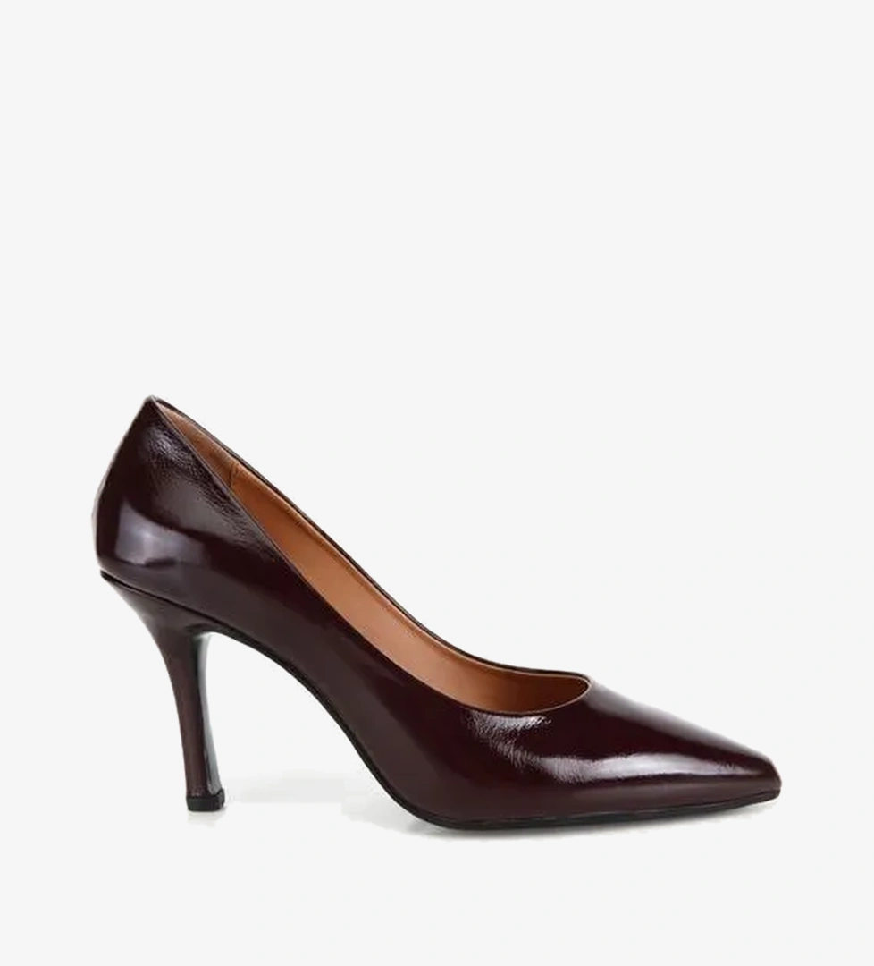 Kadın Deri Bordo Yumuşak Dokulu İnce Topuklu Stiletto 01AYH336260A780