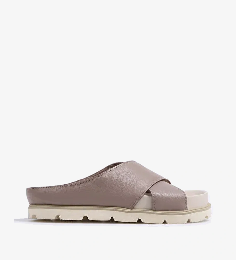 Manijero Vizon Kadın Deri Terlik MADİSON - Görsel 1