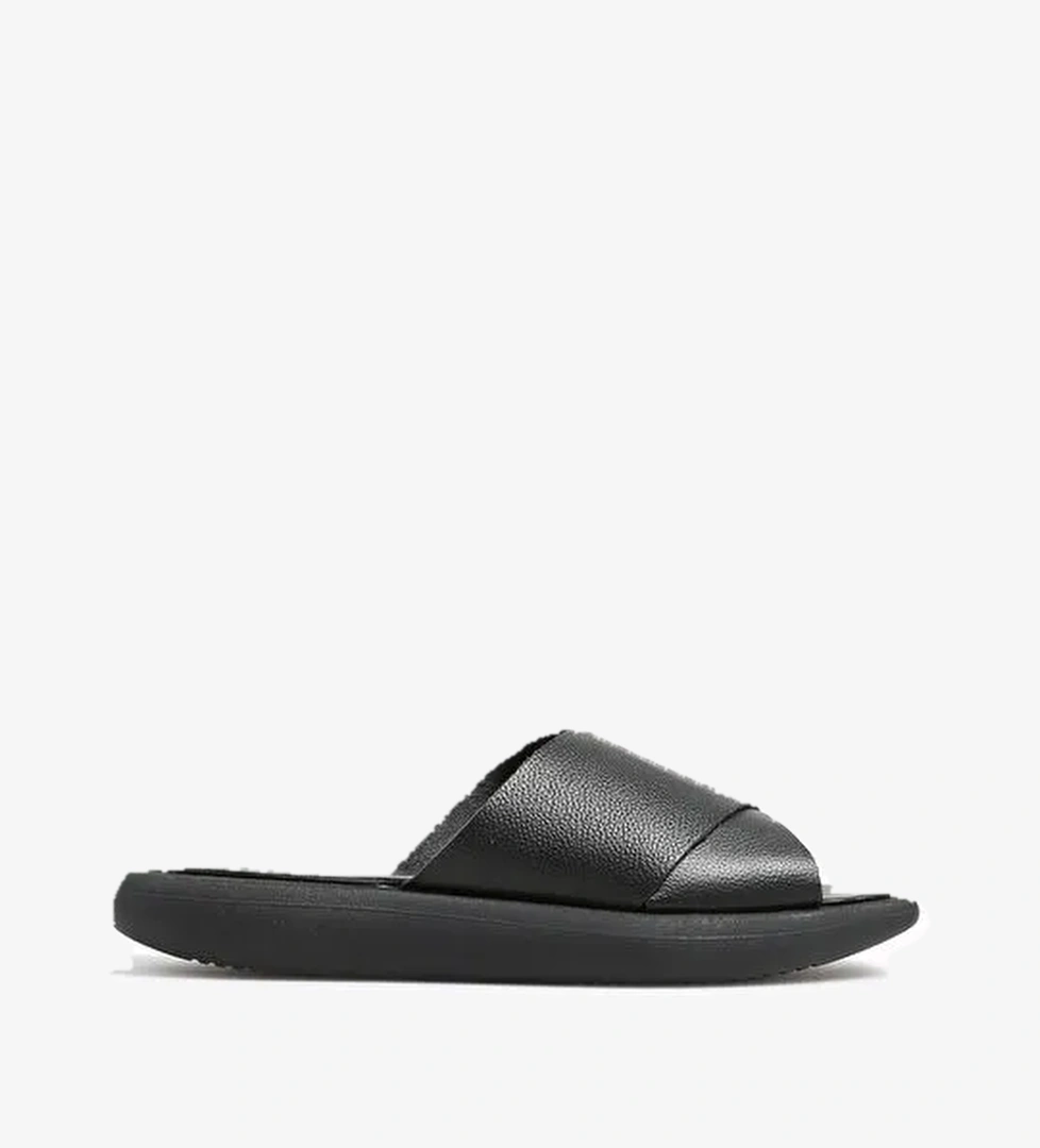 Manijero Siyah Kadın Deri Terlik AURORA