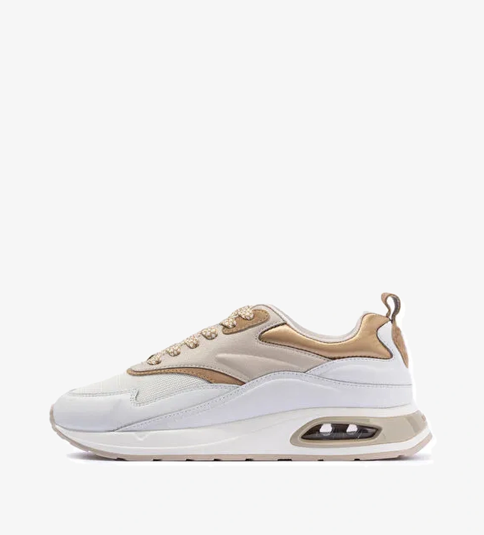 Hoff Beyaz-Altın Kadın deri Sneaker 12306006100 - Görsel 1