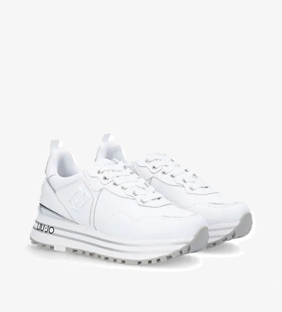 Liu Jo Beyaz Kadın Deri Sneaker BA3013P010201111 - Görsel 1