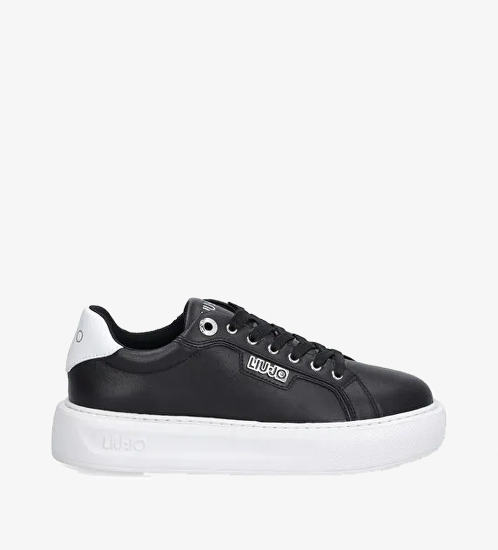 Liu Jo Siyah-Beyaz Kadın Deri Sneaker BA3131PX13622222 - Görsel 1