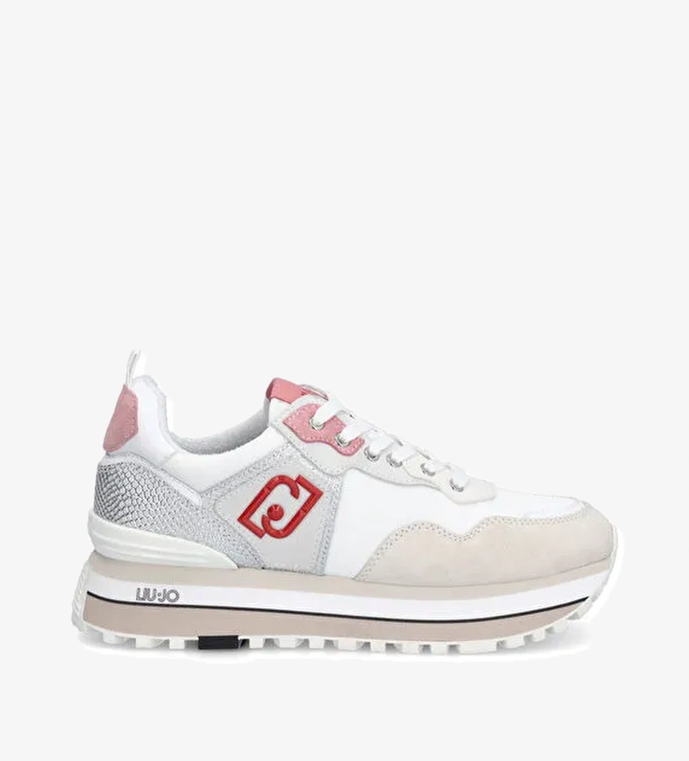 Liu Jo Beyaz-Pembe Kadın süet Sneaker BA3013PX34701111 - Görsel 1