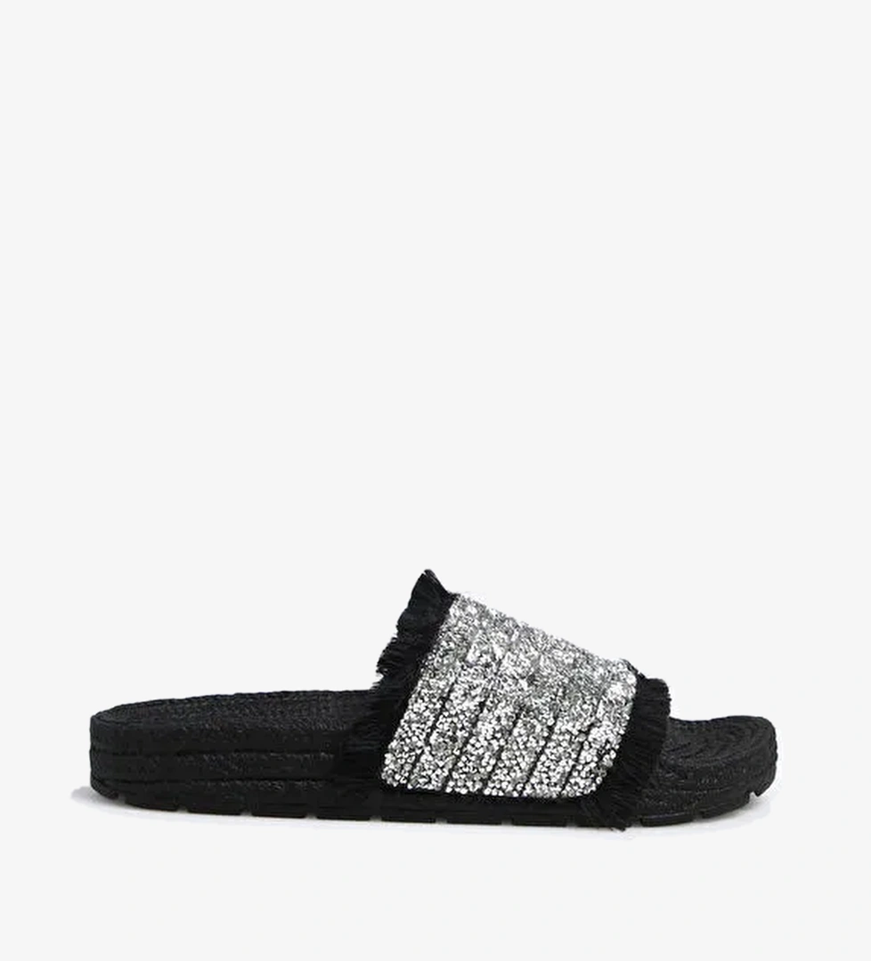 Mi Piace Mi Piace Gümüş - Siyah Kadın Terlik SF-01 model görseli