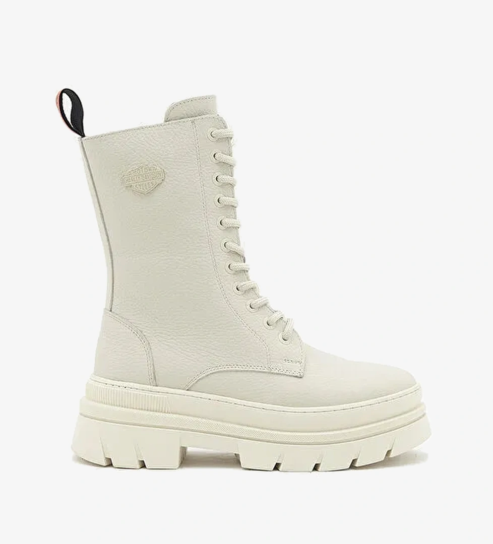 Harley Davidson Bej Kadın Deri Bot 021Z100661 - Görsel 1