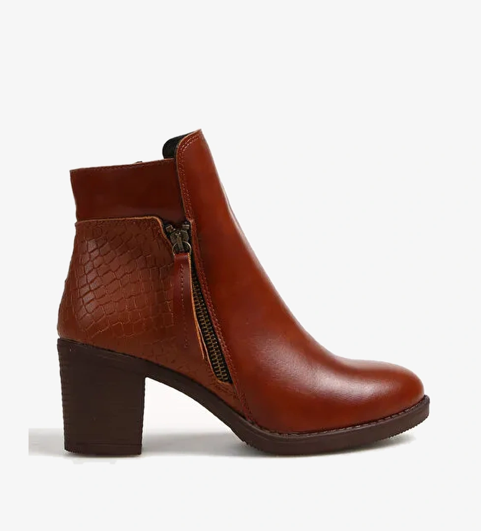 F By Fabrika F By Fabrika Taba Kadın Topuklu Bot ILNAU model görseli