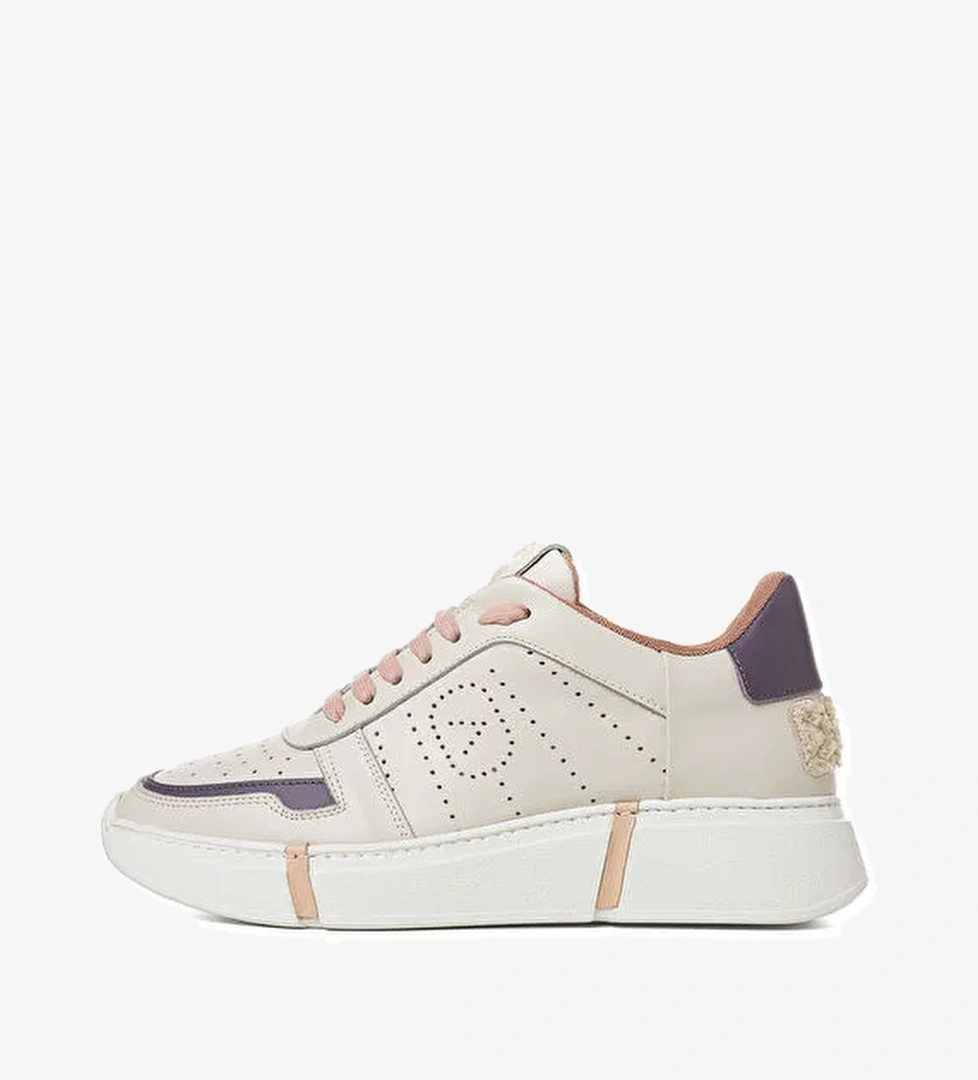 Off Play Bej-Mor Kadın Deri Sneaker XWIMOLA1LH7218 - Görsel 1