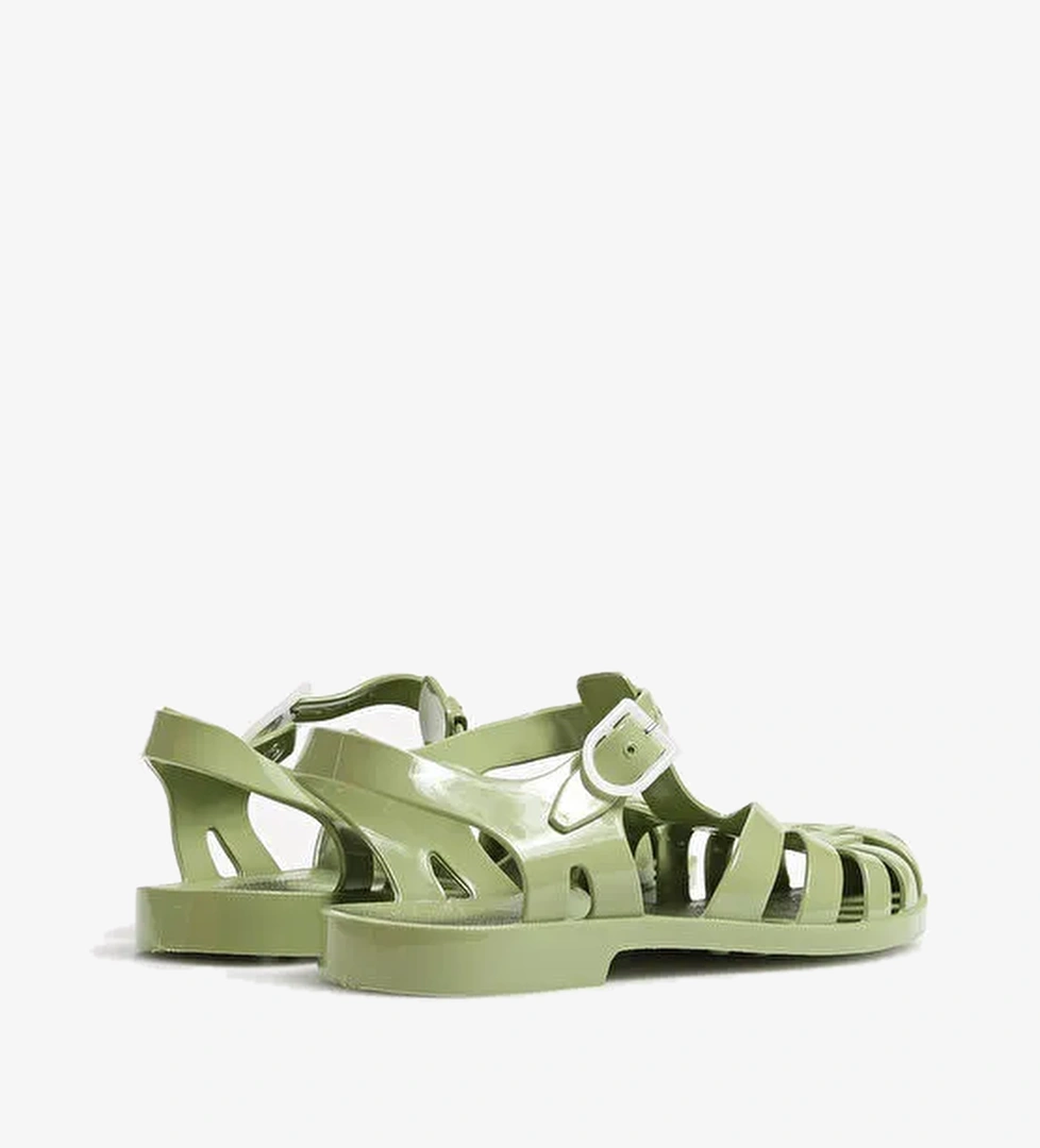 Meduse Yağ Yeşili Kadın Sandalet SUN201-OLIVE - Görsel 1