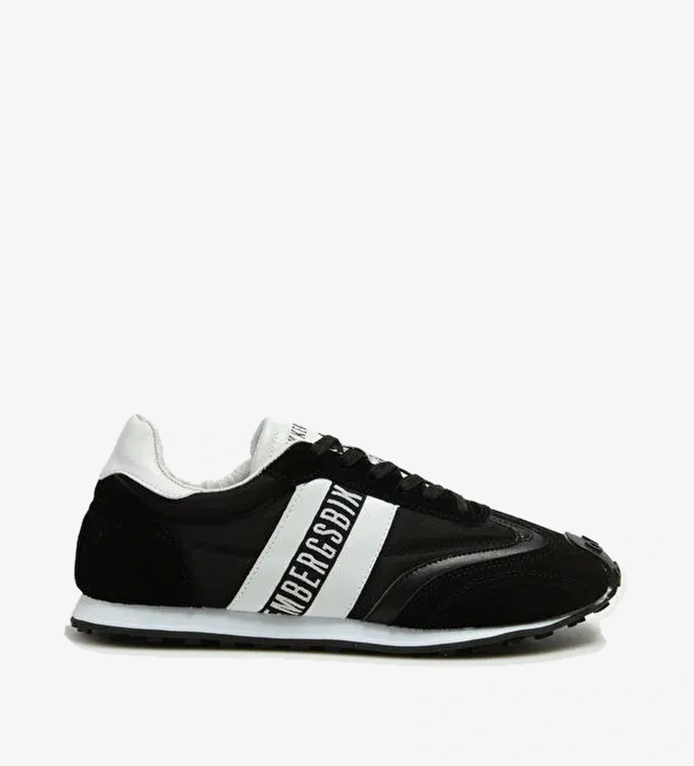 Dirk Bikkembergs Siyah-Beyaz Erkek Deri - Kumaş Sneaker 19139/CP