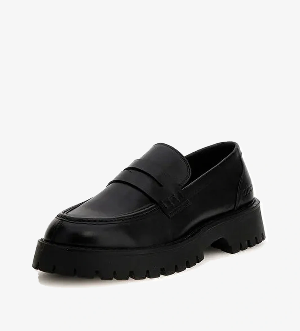 Guess Siyah Erkek Deri Günlük Ayakkabı GORIZIA MOC - Görsel 1