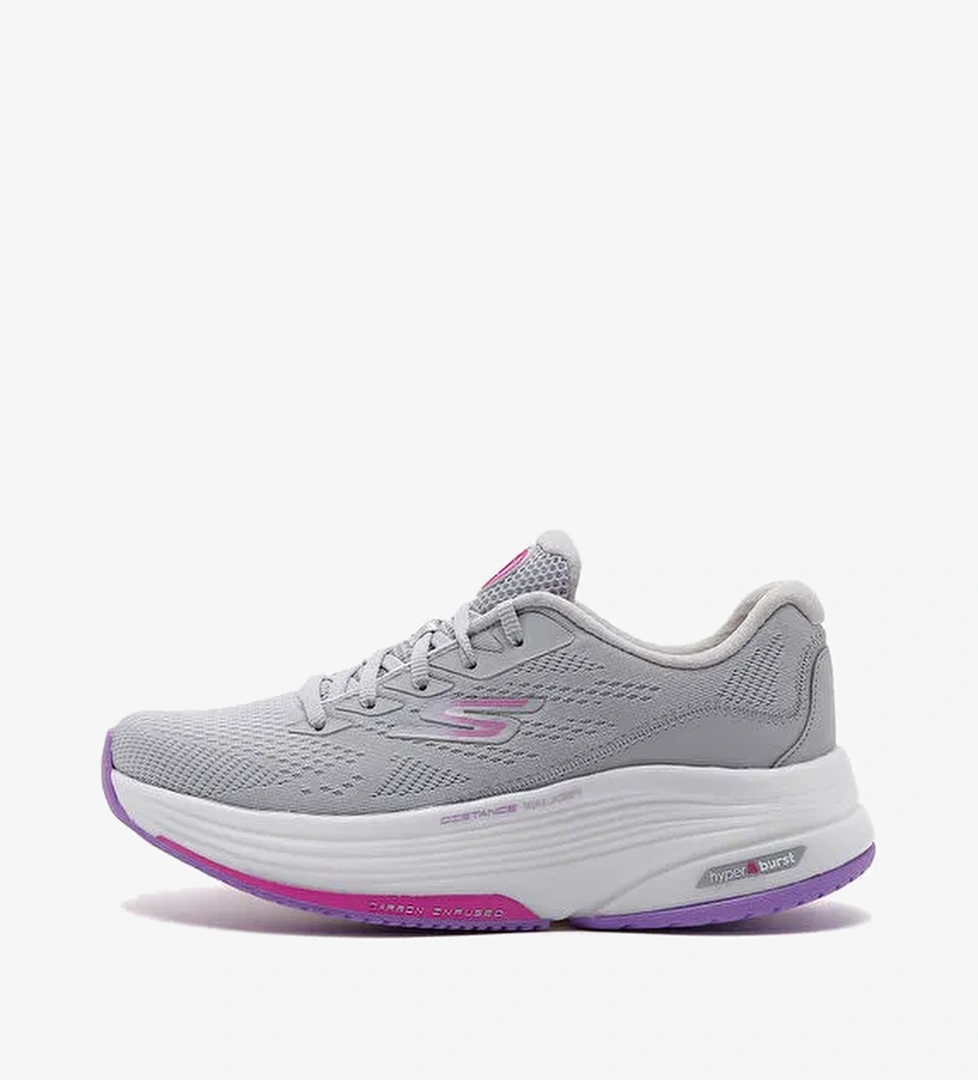 Skechers 125129 GYLV GO WALK DİSTANCE WALKER Gri - Mor Deri Kadın Yürüyüş Ayakkabısı - Görsel 1
