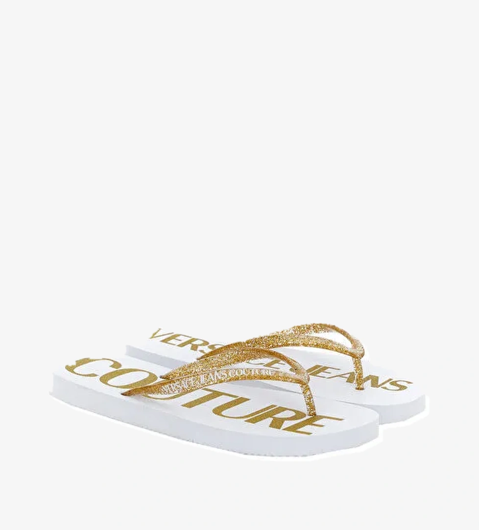 Versace Jeans Couture Versace Jeans Couture Beyaz-Altın Kadın Terlik 74VA3SQ7ZS626PX1 model görseli