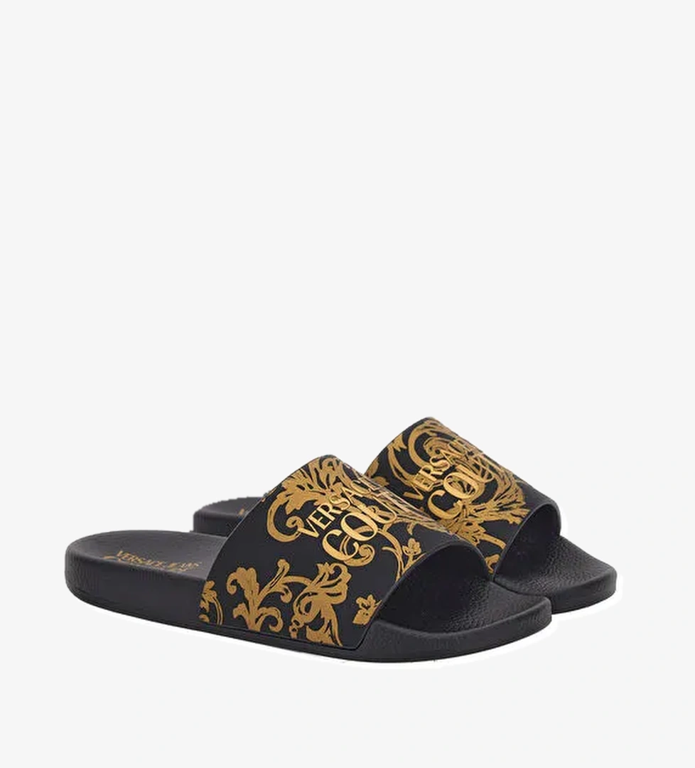 Versace Jeans Couture Siyah-Altın Kadın Terlik 74VA3SQ3ZS365G89 - Görsel 1