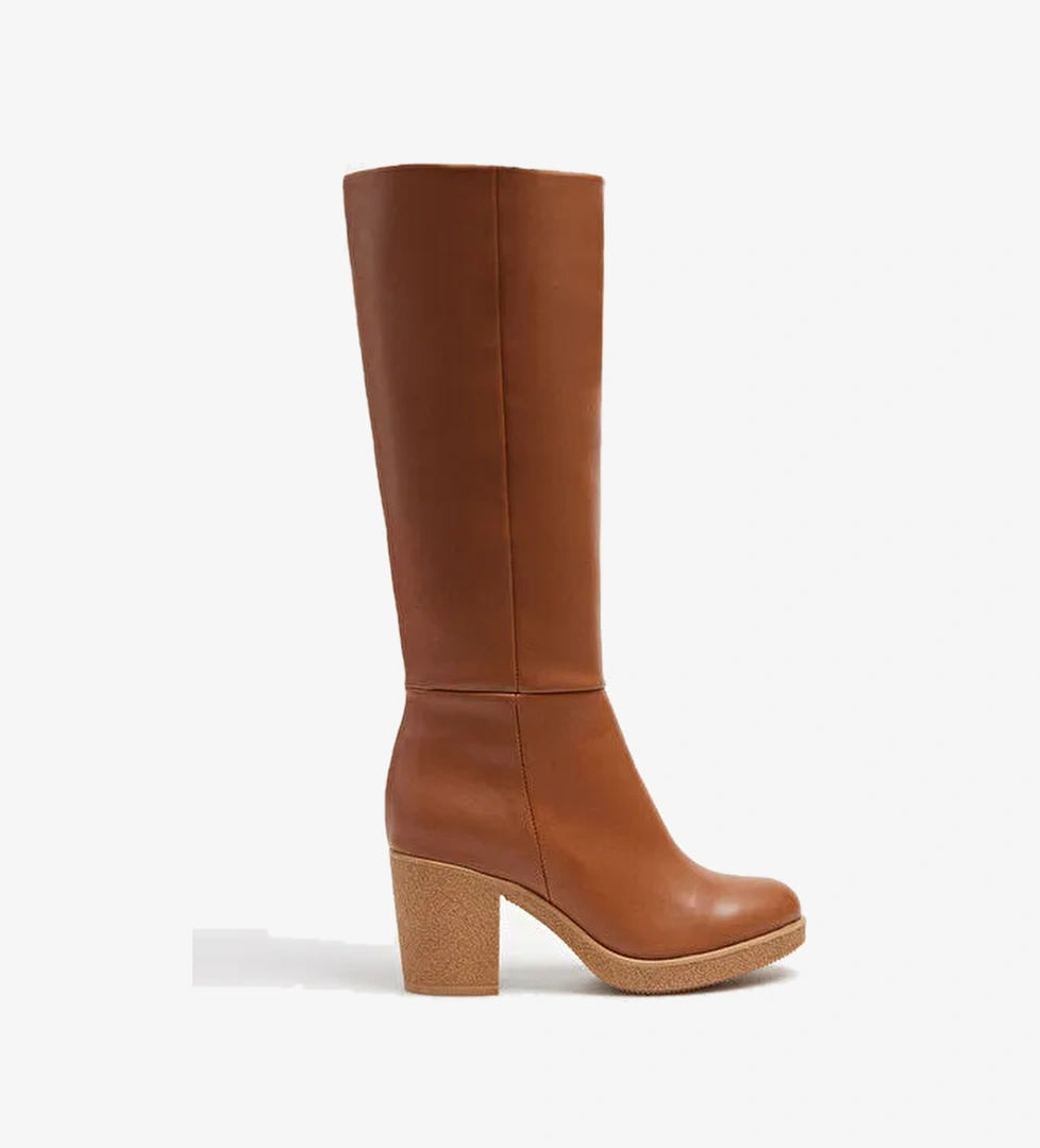 Fabrika Fabrika Taba Kadın Topuklu Çizme NYON Bot | Boyner Taba - 1. görsel