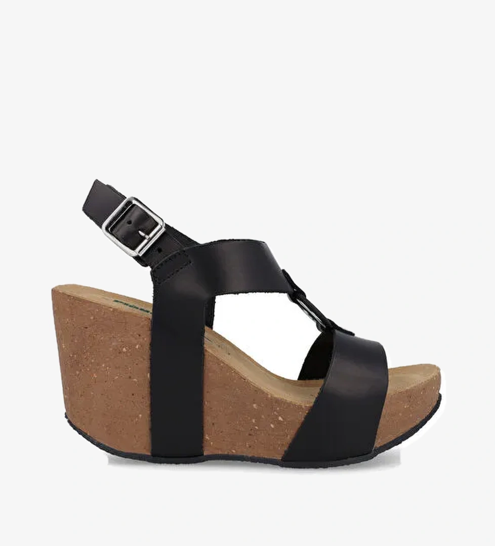 Più Natura Siyah Kadın Deri Sandalet 29 A 2180 IMB - Görsel 1