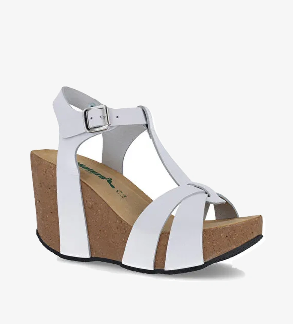 Più Natura Beyaz Kadın Deri Sandalet 29 A 733 N IMB - Görsel 1
