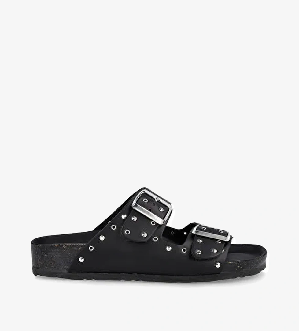 Pi Natura Più Natura Siyah Kadın Deri Terlik 11 THESIS R B23 TBL IMB model görseli