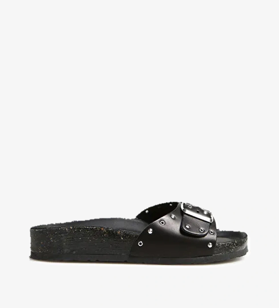 Pi Natura Più Natura Siyah Kadın Deri Terlik 11 PASTIME R B23 IMB model görseli