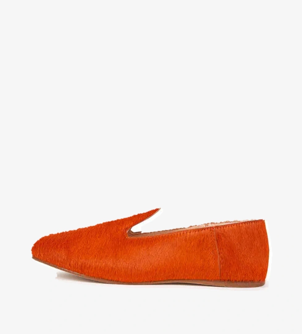Osay Turuncu Kadın Süet Loafer LA TANGERINE - Görsel 1
