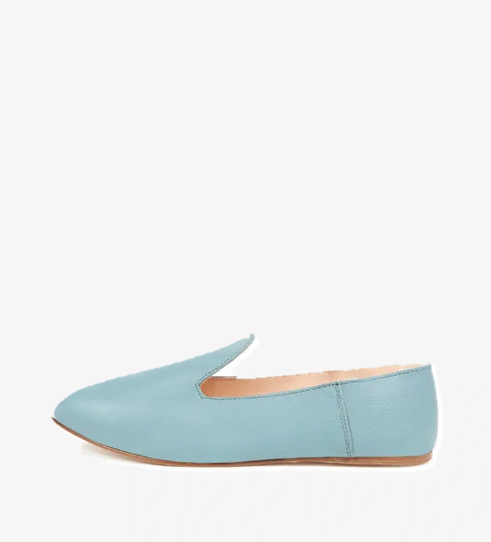 Osay Mavi Kadın Deri Loafer LA BLUE - Görsel 1