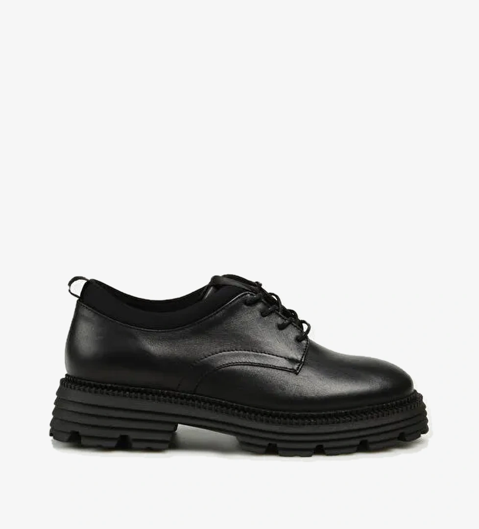 Greyder Siyah Kadın Düz Ayakkabı 33140 ZN OXFORD AYK (S) - Görsel 1