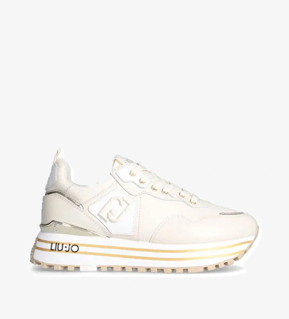 Liu Jo Bej Kadın Deri Sneaker LIUJO MAXI WONDER 01 - Görsel 1