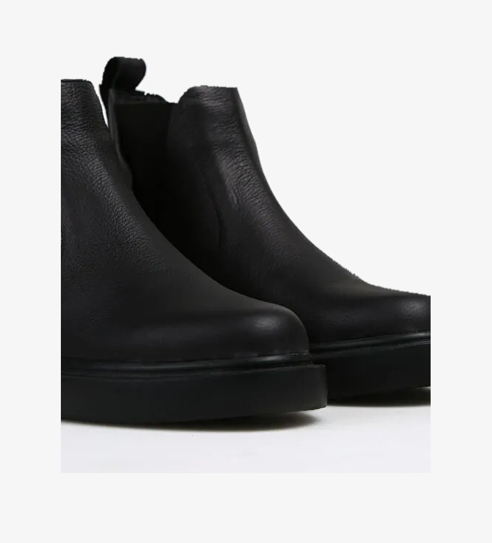 Manijero Siyah Kadın Deri Bot Paola - Görsel 1