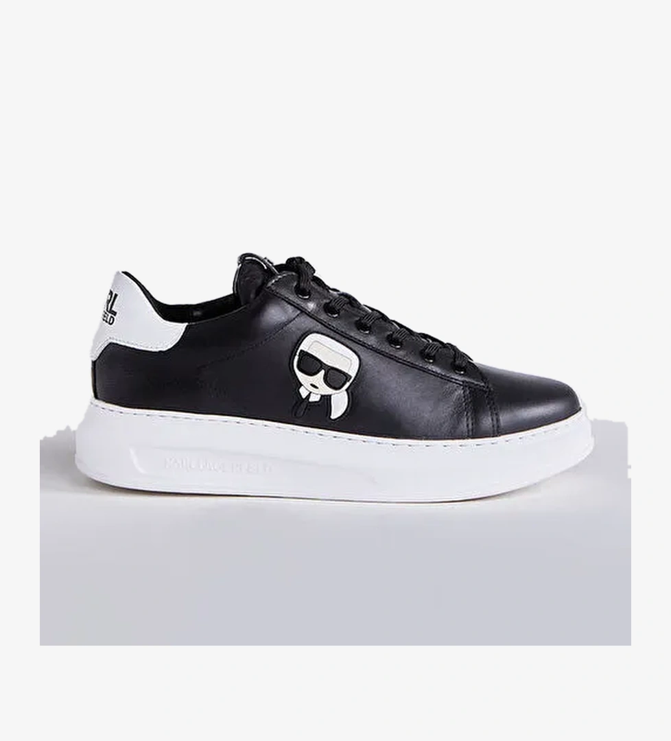 KARL LAGERFELD Siyah Erkek Deri Sneaker KL52530 - Görsel 1
