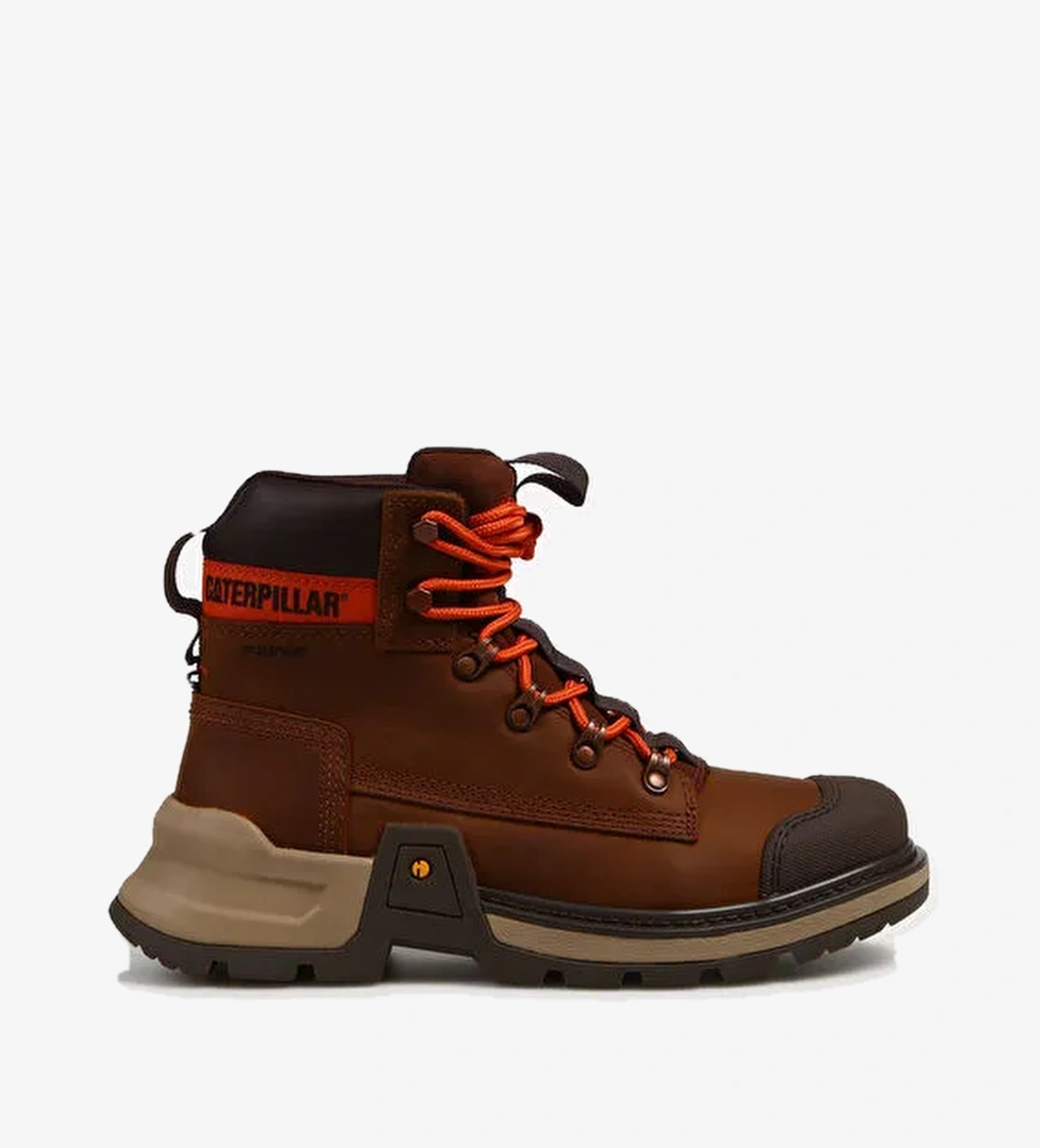 Caterpillar Kahverengi-Turuncu Erkek Deri Bot COLORADO EXPEDITION WP