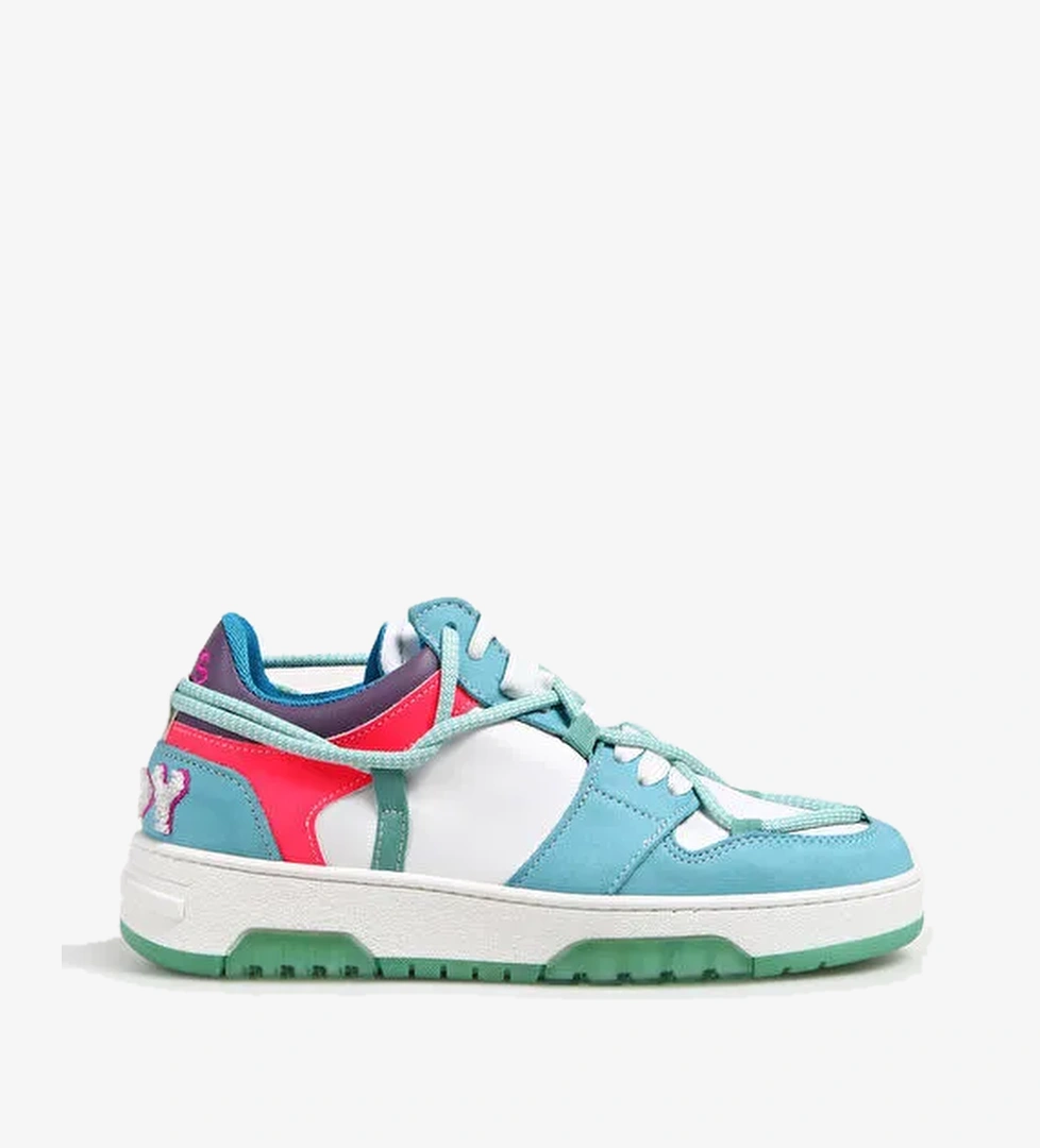 Off Play Beyaz-Mavi Kadın Deri Sneaker SORRENTO 1-D - Görsel 1