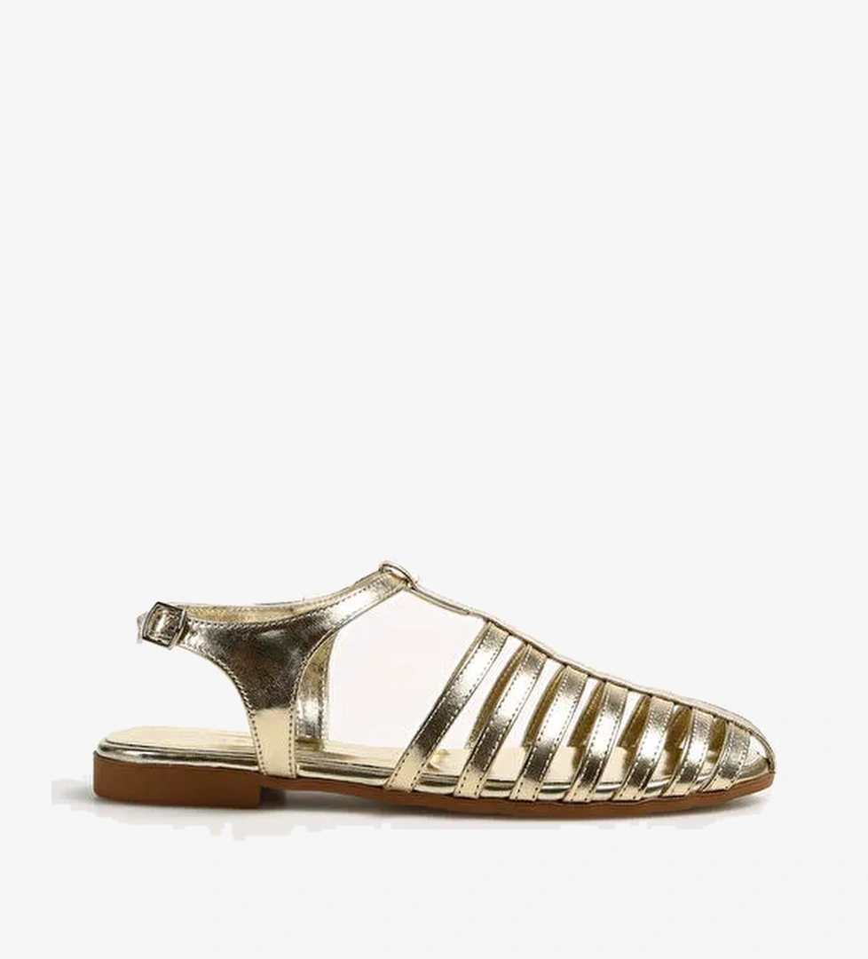 Fabrika Altın Kadın Sandalet NASEEM - Görsel 1