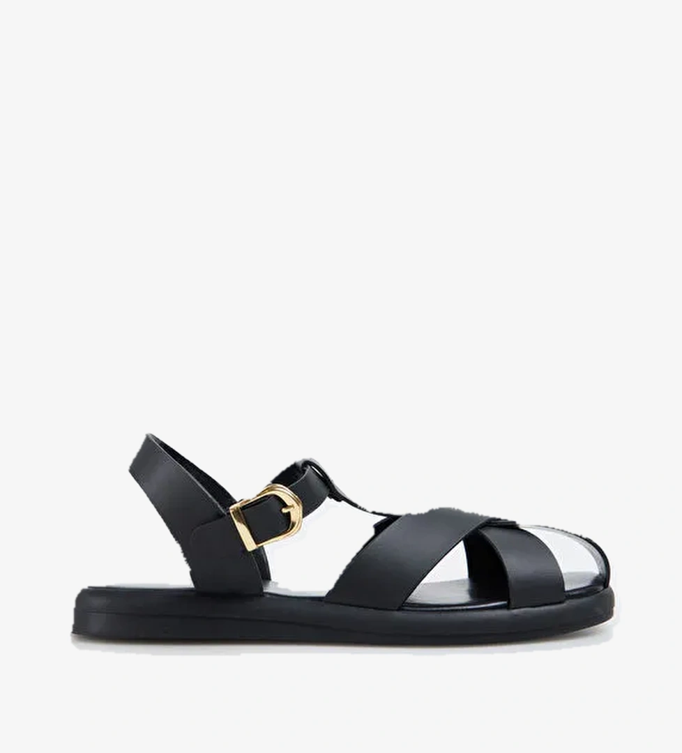 Fabrika Siyah Kadın Sandalet CHIRAN - Görsel 1