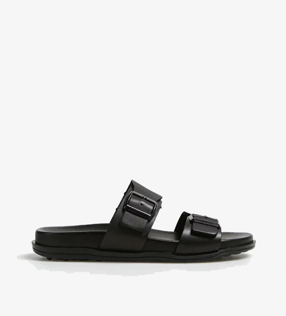 Fabrika Siyah Erkek Deri Terlik DALIBOR - Görsel 1