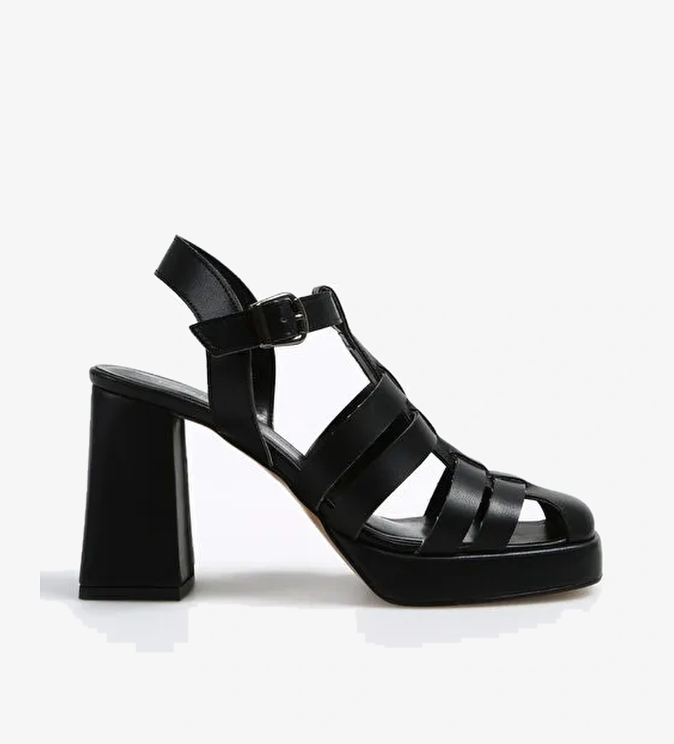 Fabrika Siyah Kadın Topuklu Ayakkabı LENA