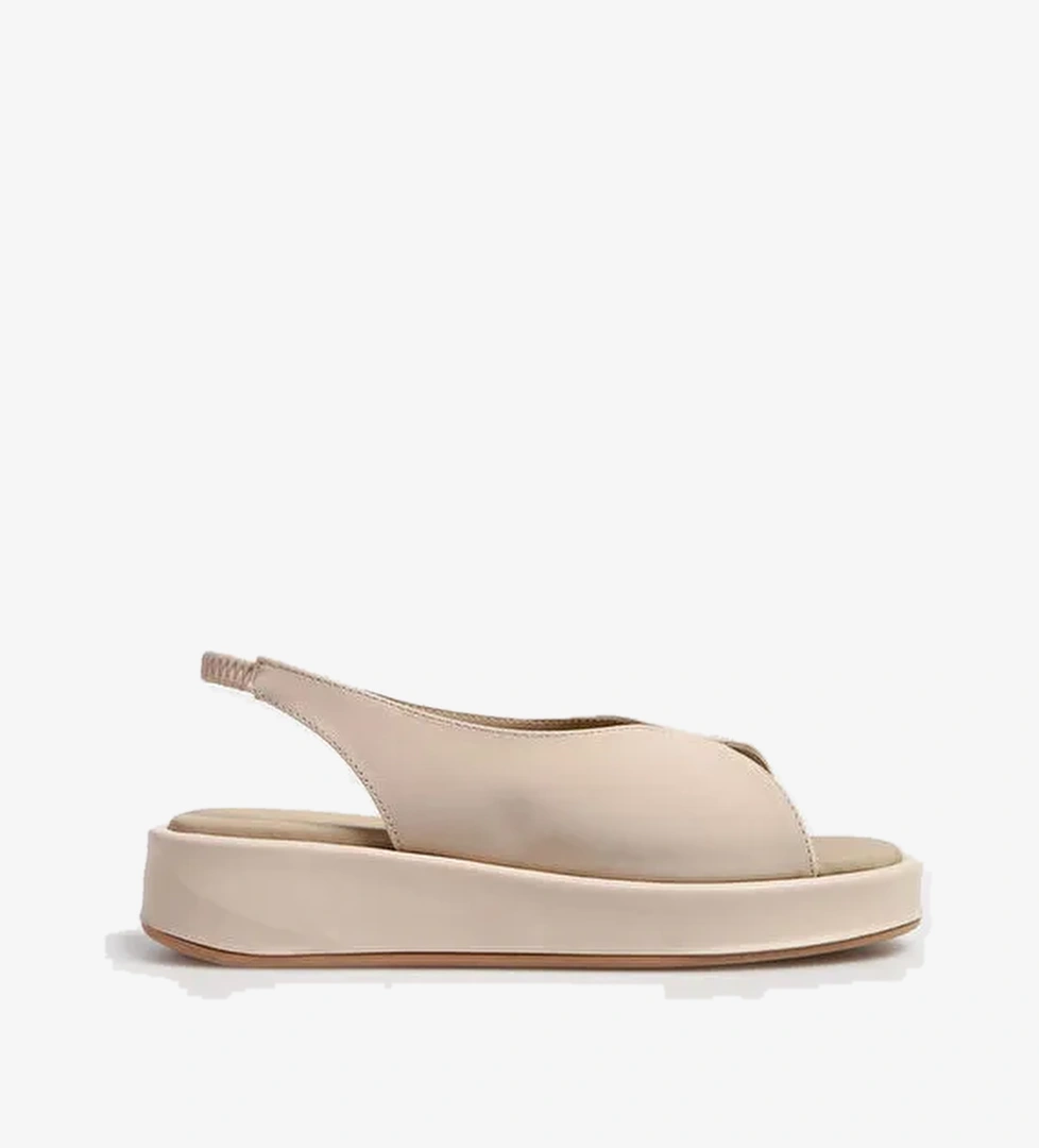 Fabrika Comfort Bej Kadın Sandalet ALESHA - Görsel 1