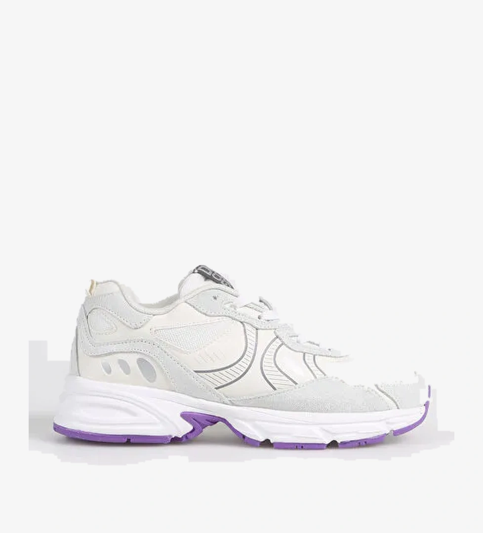 Discovery Expedition Beyaz-Mor Kadın deri Sneaker ATANA - Görsel 1