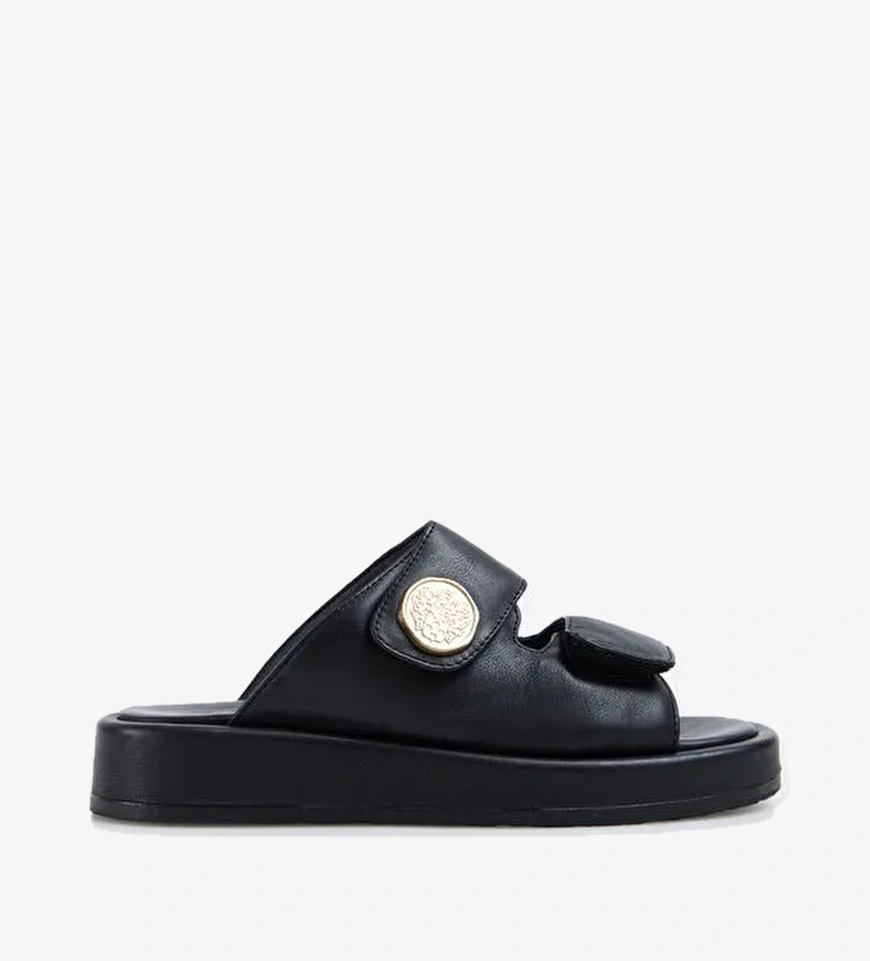 Vince Camuto Siyah Kadın Deri Terlik JAYNE