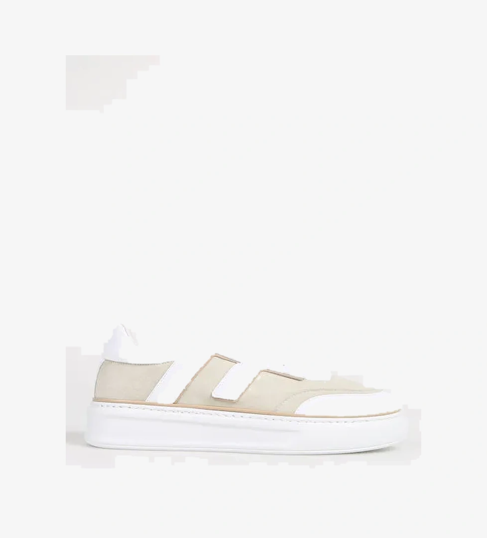 Fabi Beyaz-Bej Erkek Sneaker FU0828.B00ZIP82N - Görsel 1