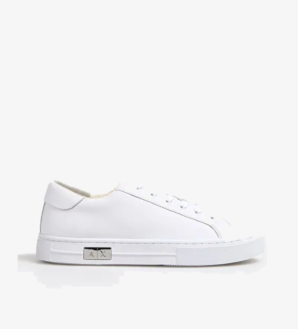 Armani Exchange Beyaz Kadın Deri Sneaker XDX027XCC14A222 - Görsel 1