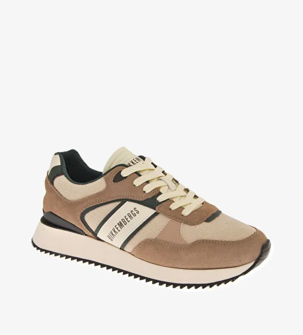 Dirk Bikkembergs Bej-Yeşil Erkek deri Sneaker 20216/CP