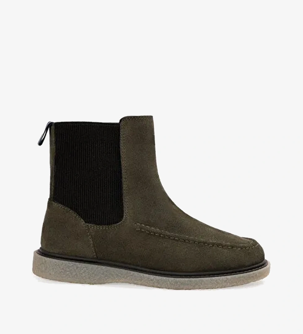 Yargici Haki Kadın Süet Bot - Görsel 1