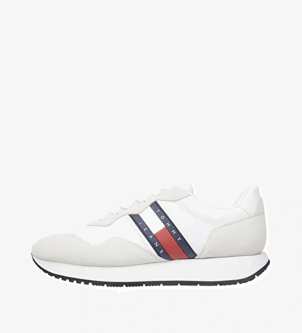 Tommy Hilfiger Tommy Hilfiger Beyaz Siyah Erkek Süet Sneaker Tjm Modern Runner model görseli