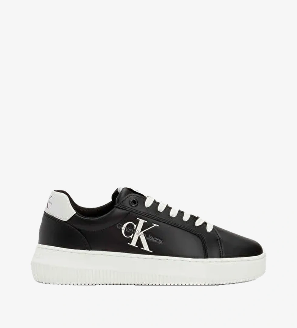 Calvin Klein Siyah-Beyaz Kadın Deri Sneaker YW0YW00823BDS - Görsel 1
